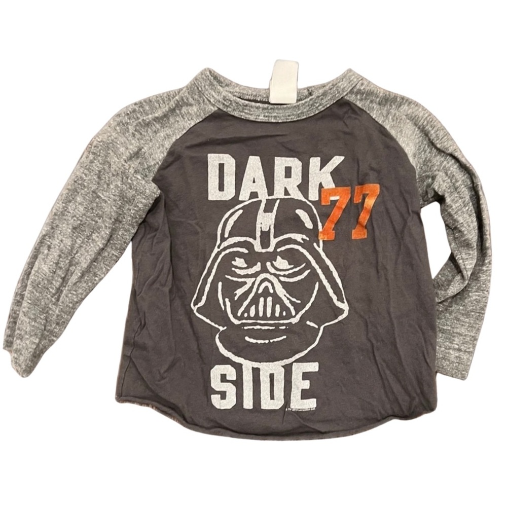 Junk Food dark side Star Wars raglan top boys size 2T excellent condition